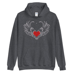 Heart wings graphic hoodie for male & female