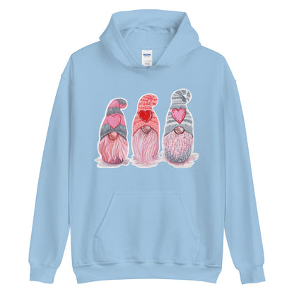 Valentine Gnomes print hoodies for men & women