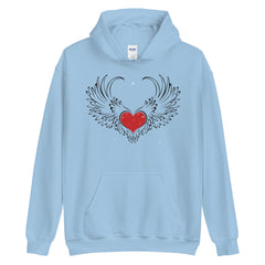 Buy Winged heart graphic unisex hoodies