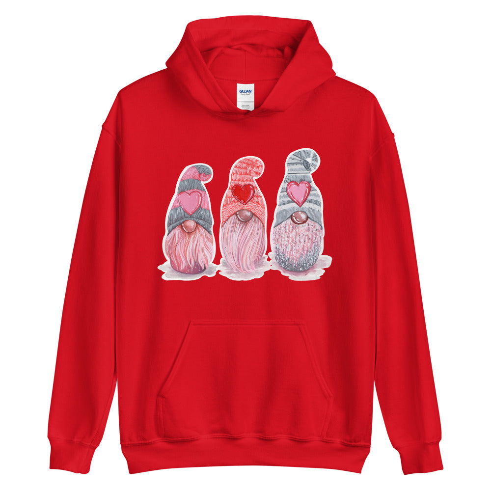 Valentine Gnomes print hoodies for men & women