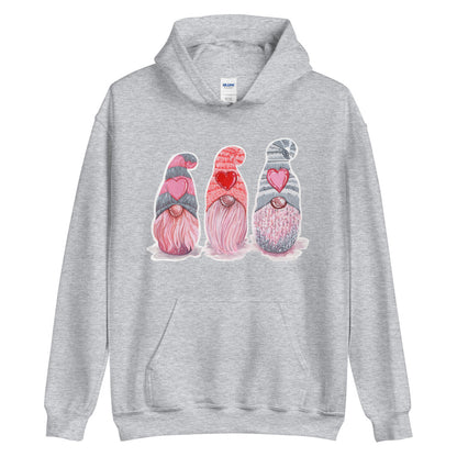 Valentine Gnomes print hoodies for men & women