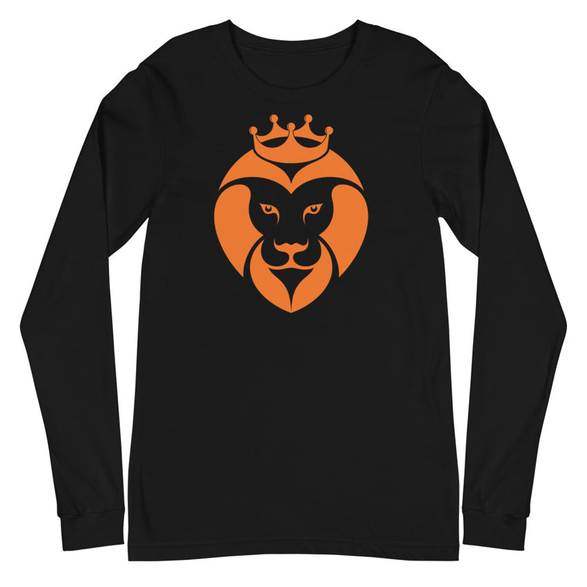 Lion king face graphic long sleeve t-shirt for men