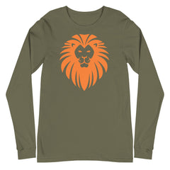 Lion face graphic long sleeve men’s t-shirt