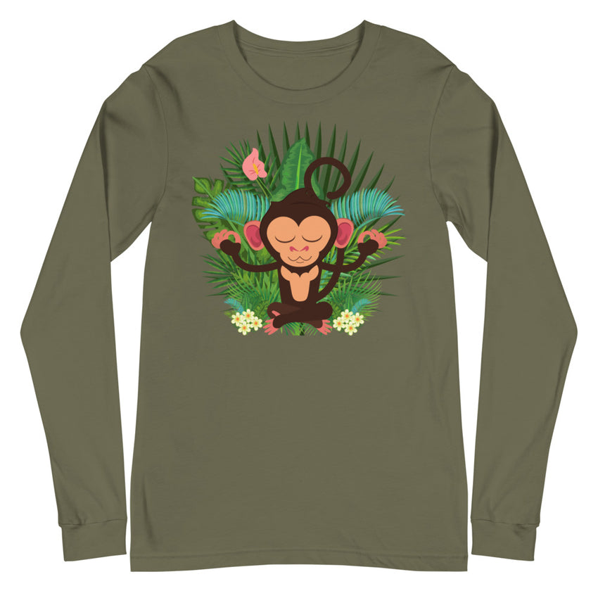 Meditation monkey print t-shirt for men