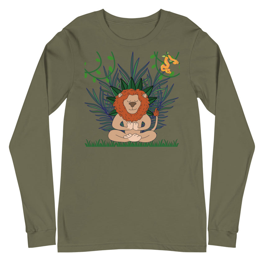 Lion print design long sleeve t-shirt for men