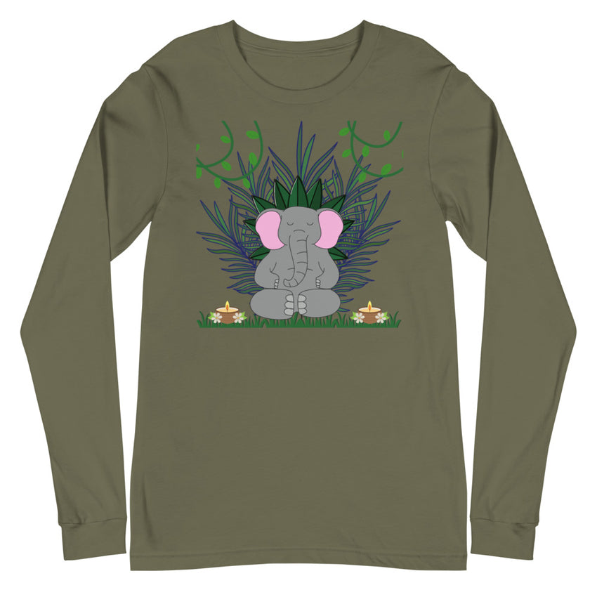 Elephant print long sleeve t-shirt for men