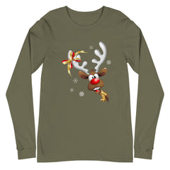 Funny Reindeer Long Sleeve Tee, lioness-love