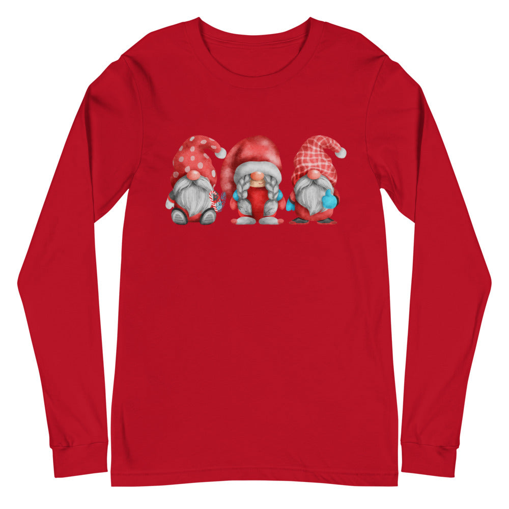 Christmas Gnomes Long Sleeve, Holiday T-Shirt, lioness-love