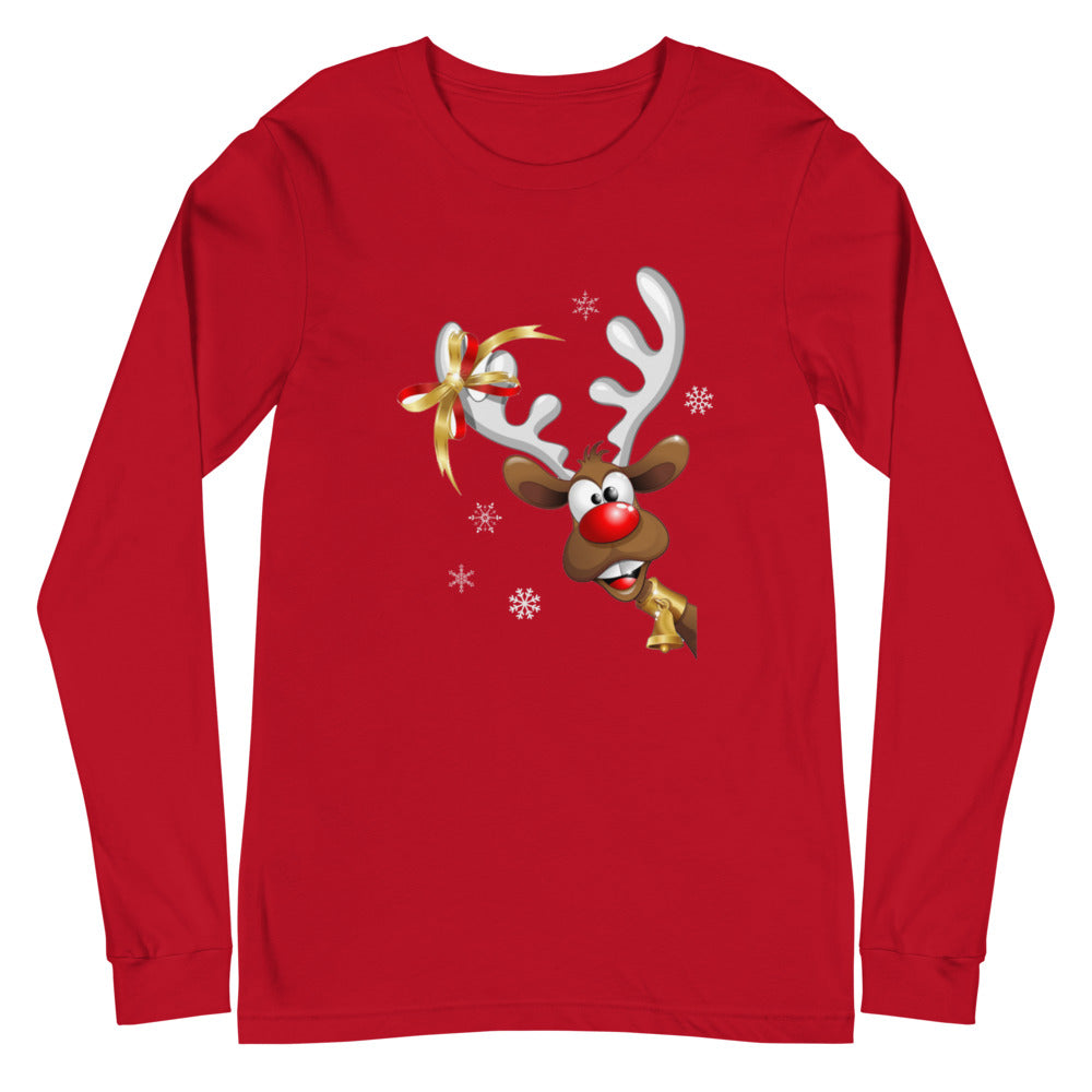 Funny Reindeer Long Sleeve Tee, lioness-love