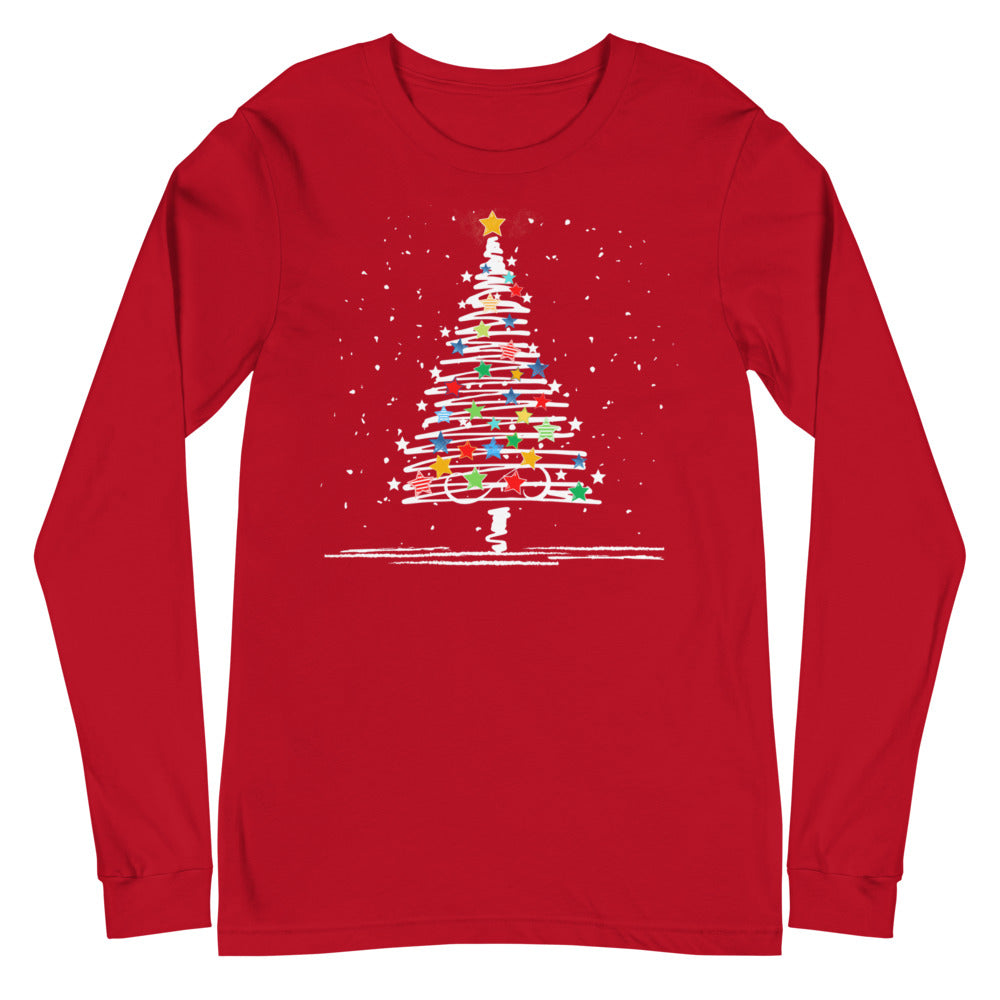 Festive Christmas Tree Long Sleeve Tee, lioness-love