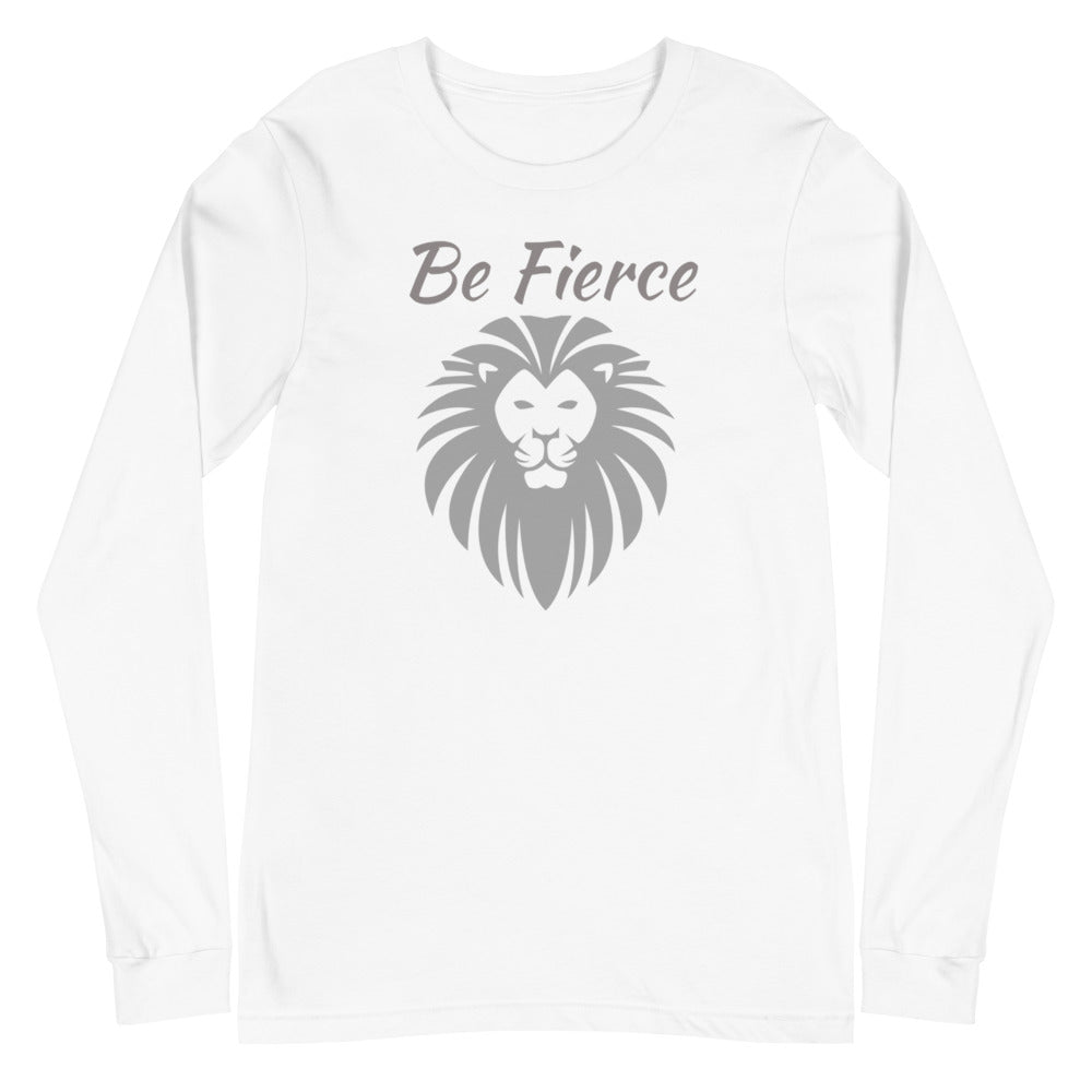 Lion Design Be Fierce Long Sleeve Tee, lioness- love