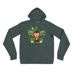 Monkey graphic print unisex hoodies