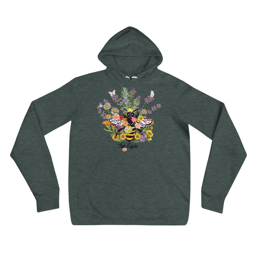 Honey Bee & flower graphic print unisex hoodies