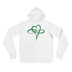 Clover heart graphic unisex hoodies