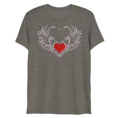 Heart & wings printed unisex t-shirt