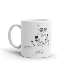 This delightful mug features an adorable cat donning goggles, ready to take off on a rocket-fueled journey. 