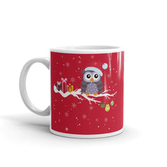 Cute Christmas Owl Gift & Collector’s Mug, lioness-love