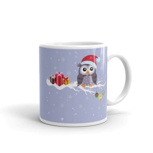 Christmas Owl Lavender Collectible Mug, lioness-love