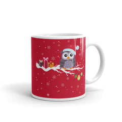 Cute Christmas Owl Gift & Collector’s Mug, lioness-love