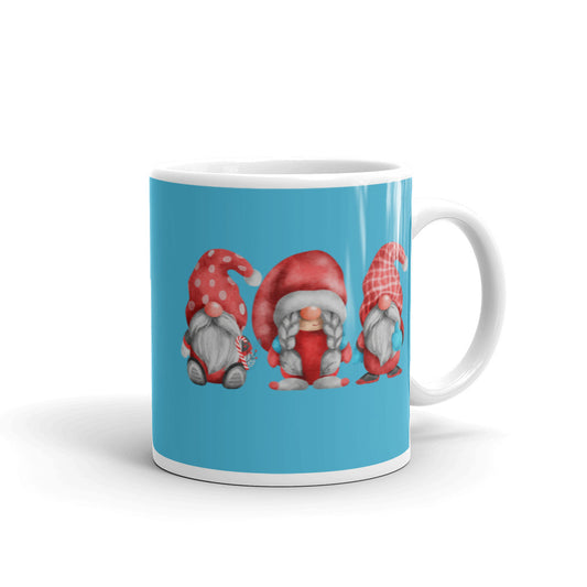 Gnome for the Holidays Tiffany Blue Mug, lioness-love