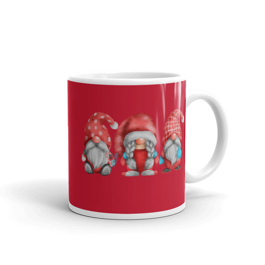 Gnome for the Holidays Red Mug, lioness-love