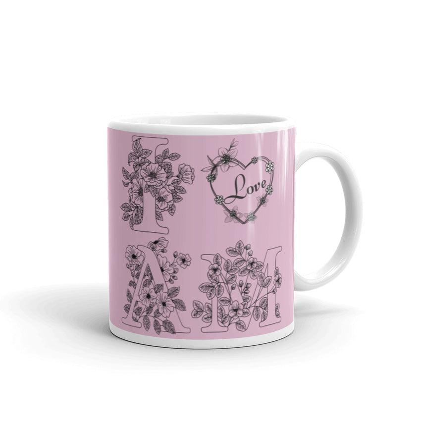 "I am Love" Graphic Printed Mug, a delightful blend of style and sentiment. 
