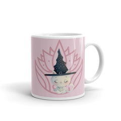 Cat meditation graphic printed Mug, a delightful way to start your day with tranquility and feline charm.