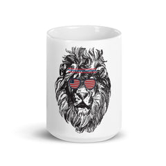 Whether you're a wildlife enthusiast, a proud American, or simply appreciate unique designs, this Lion with USA Flag Goggles Printed Mug is a must-have addition to your collection.