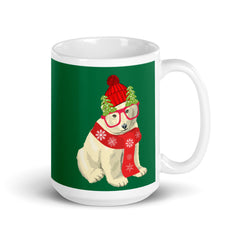 Adorable Polar Bear Christmas Mug, Perfect Holiday Gift, lioness-love