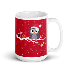 Cute Christmas Owl Gift & Collector’s Mug, lioness-love