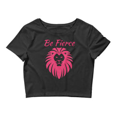 Be Fierce Lion Print Crop Top for ladies