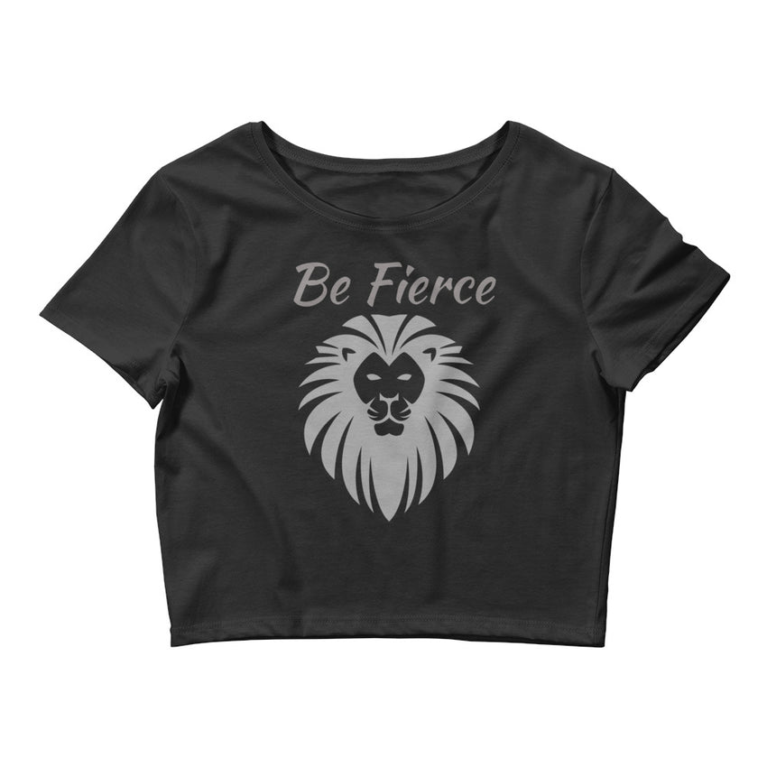 Be Fierce Lion Print Crop Top for Women