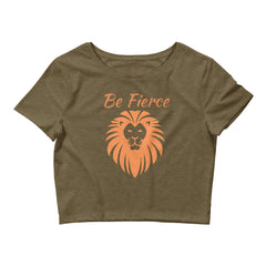 Lion graphic print crop top for women