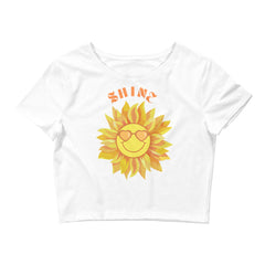Shine sunflower crop top for women's fashion