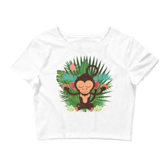 Monkey Print Women’s Cropped T-Shirts