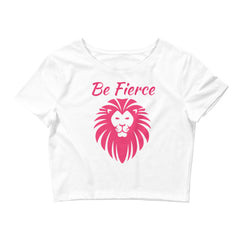 Be Fierce Lion Print Crop Top for ladies