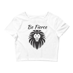 Fierce lion graphic crop top for ladies & girls