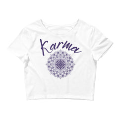 Karma Graphic Print Crop Top for Women