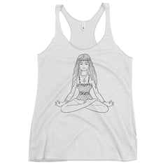 Yoga girl graphic racerback tanks for Women