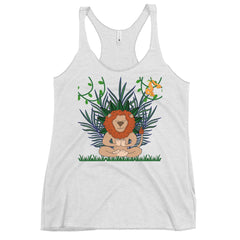 Lion graphic racerback tank tops for women