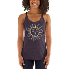 Sun graphic print tank top for ladies fashion