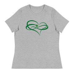Heart graphic print tees for women's fashion