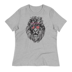 King lion graphic t-shirts for women's fashion