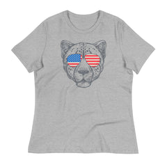 American patriotic lion tee for ladies apparels