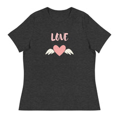 Flying heart love t-shirts for women apparel