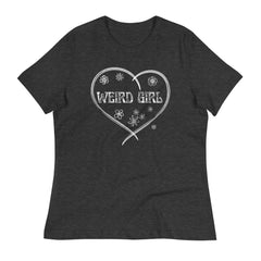Weird Girl Typography Print Tee for Women, lioness-love