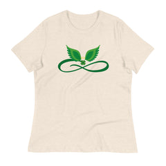 Leaf graphic print tees for women's apparels