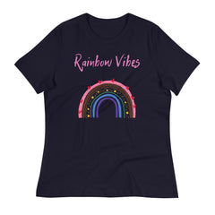 Rainbow vibes graphic tees for women's fashion - Lioness-love.com