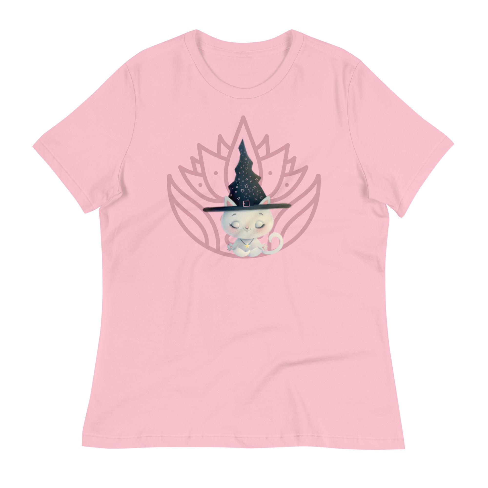 Axolotl witch with lotus print tee for women - Lioness-love.com