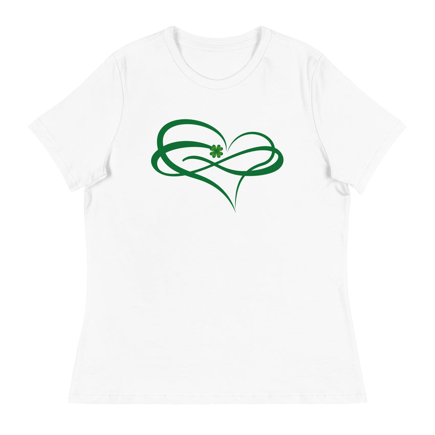 Heart graphic print tees for women's fashion